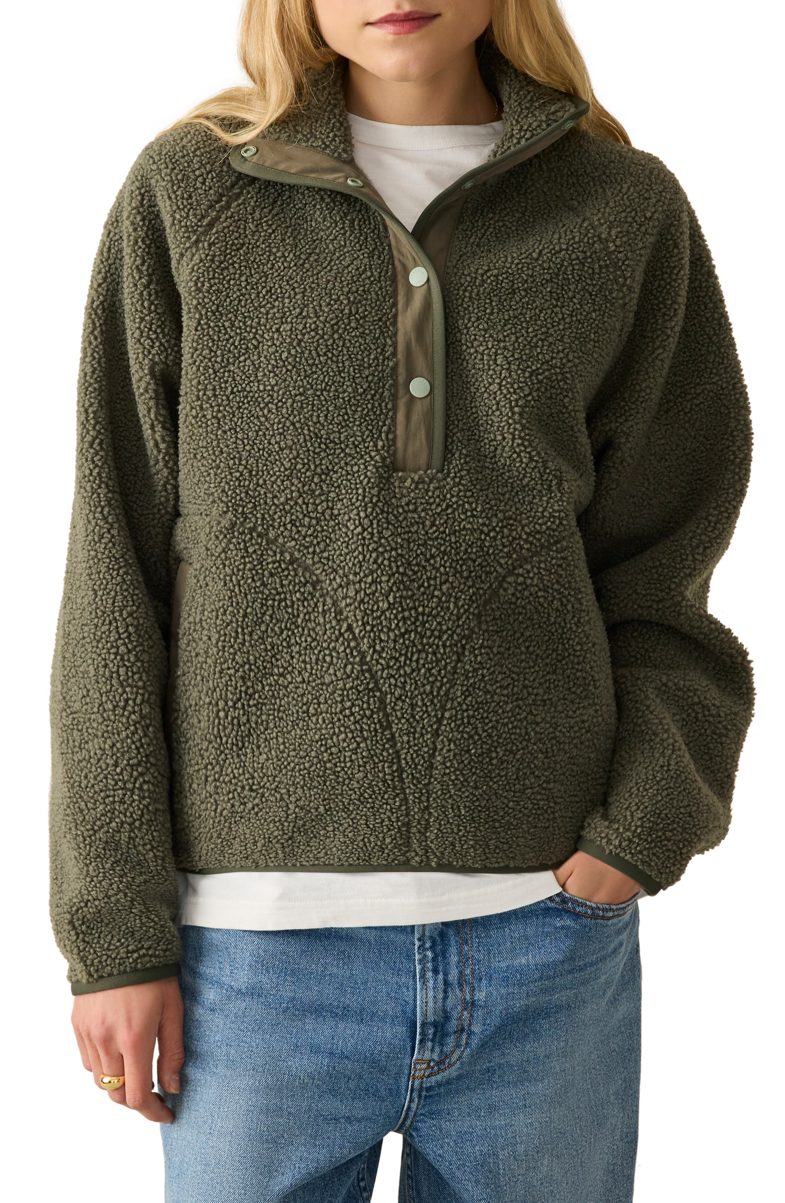 Faherty Fireside Fleece Pullover Jacket