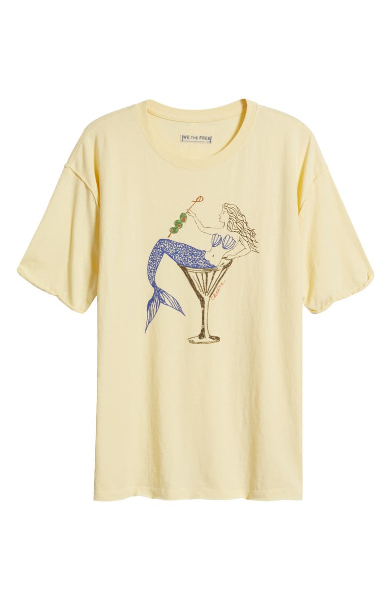 Free People Best Coast Oversize Graphic T-Shirt, Main, color, Mermaid Combo