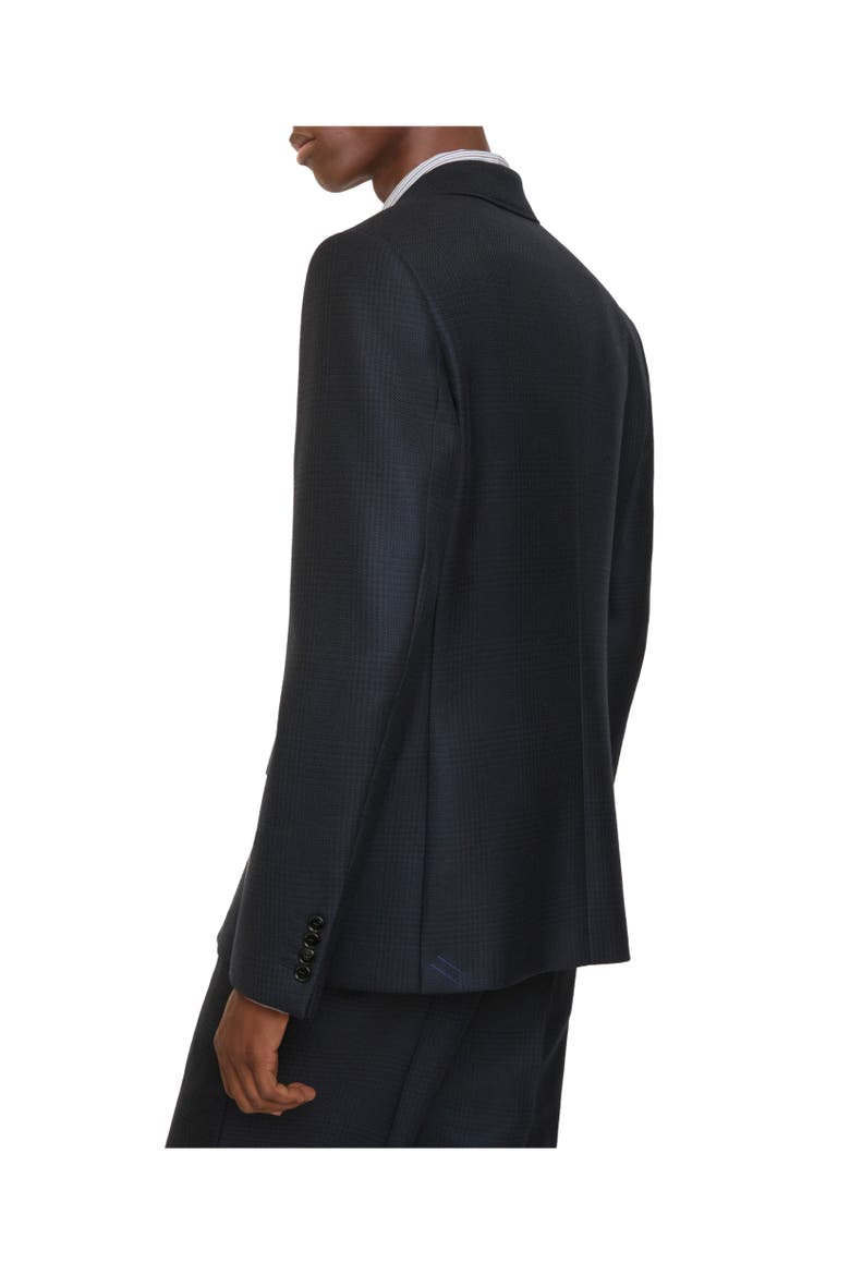 Check Wool Tailored Jacket, Alternate, color, Tarmac grey/dark pewter grey