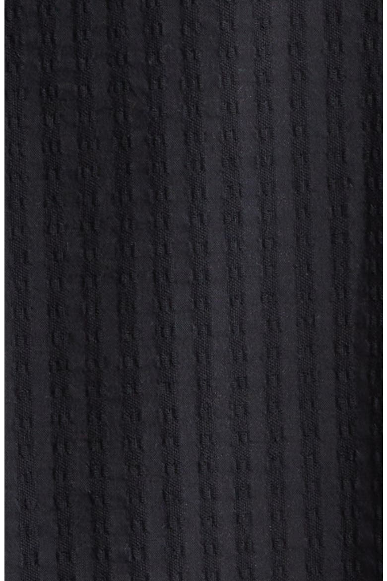 Relaxed Cotton Blend Button-Up Shirt, Alternate, color, BLACK