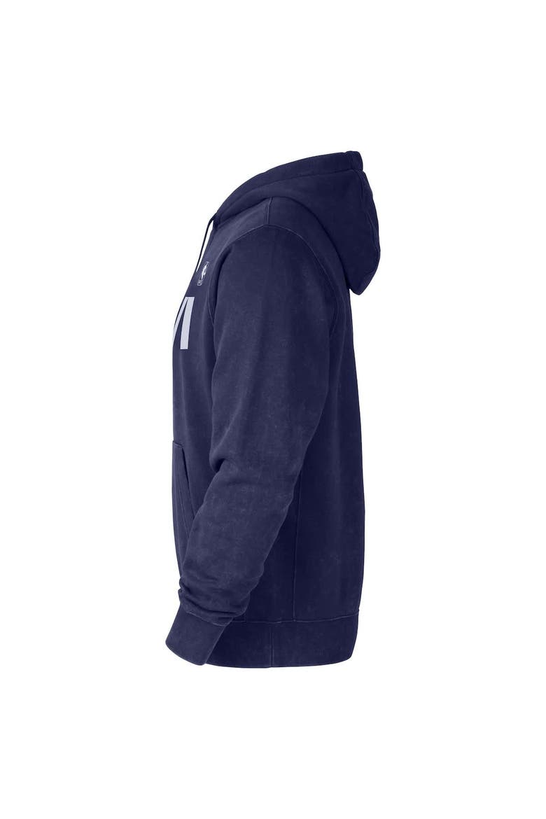 Men's Nike Blue NBA All World Hoops Club Washed Pullover Hoodie, Alternate, color, Blue