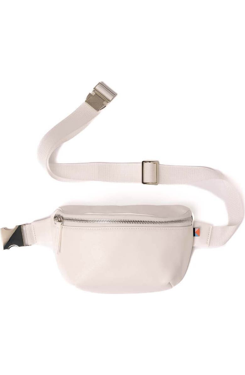 Kibou Wallet Bag Vegan Leather Crossbody Fanny Pack, Main, color, Creme