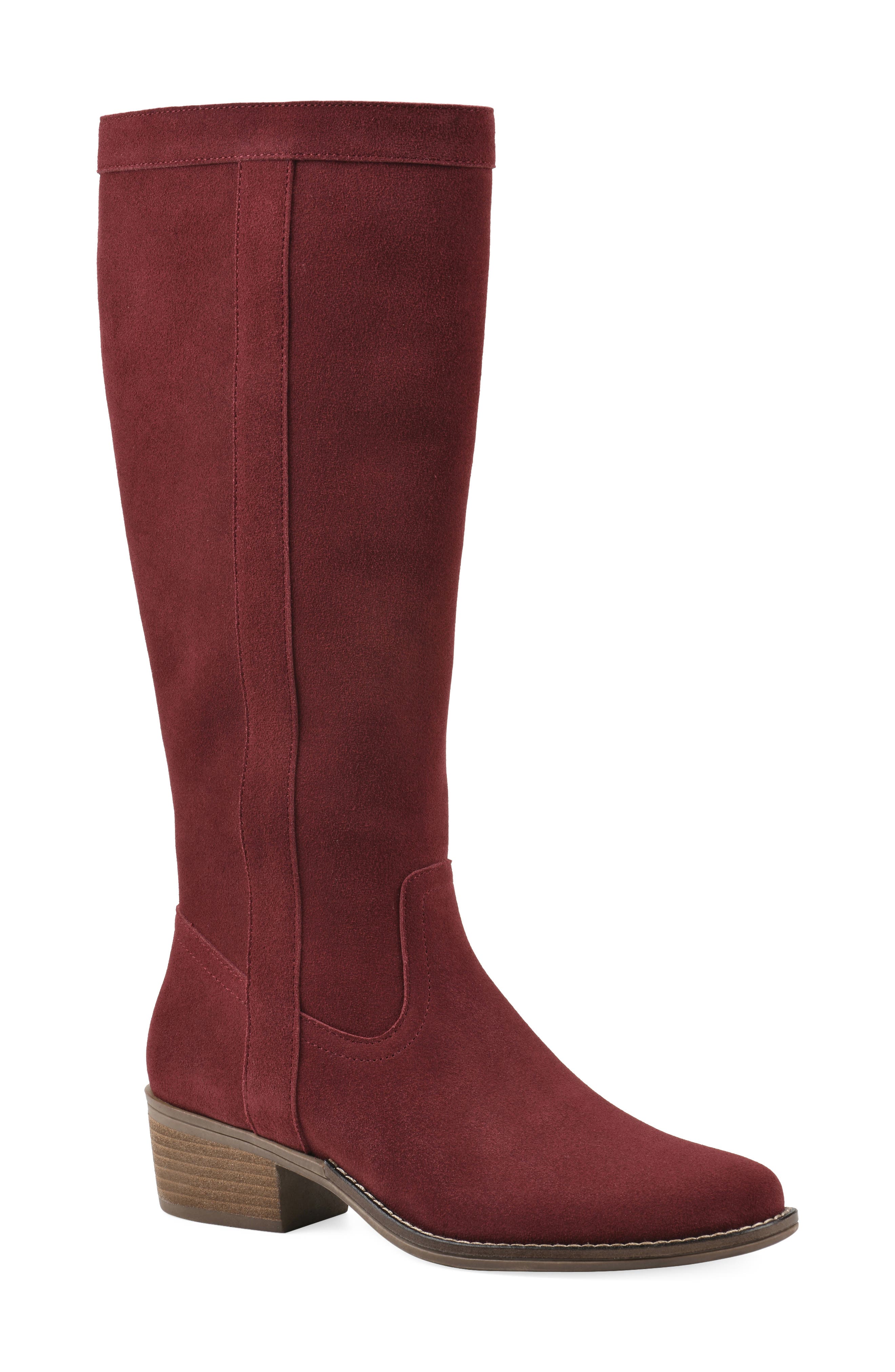 Altitude Tall Boot, Main, color, BURGUNDY SUEDE