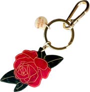 Solar Eclipse Hand Painted Rose Key Chain Bag Charm