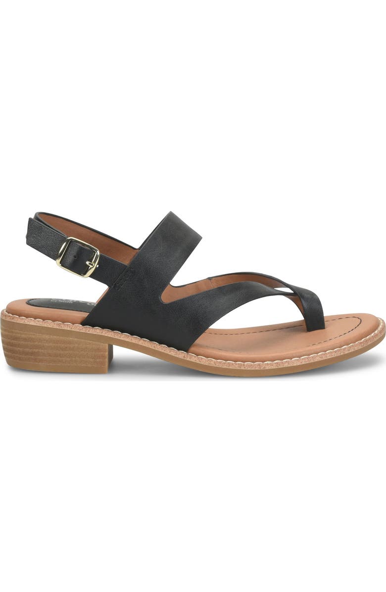 EUROSOFT Nessie Toe Loop Slingback Sandal, Alternate, color, Black