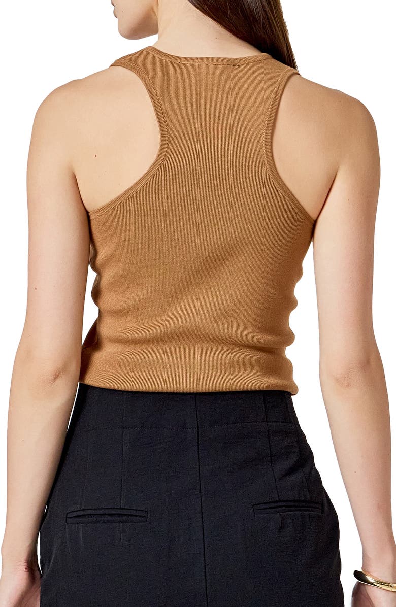 Endless Rose Rib Racerback Tank, Alternate, color, Brown