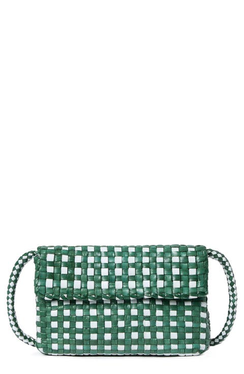 Vinnie Woven Leather Crossbody Bag