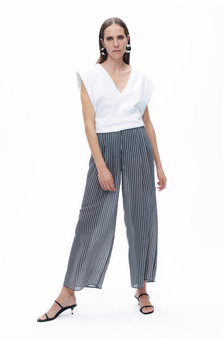 Nocturne Striped Sheer Pants, Alternate, color, 