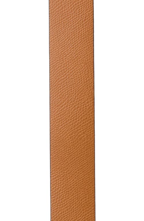 Bruno Magli Daniela Pebbled Leather Belt In Brown