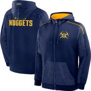FANATICS Men's Fanatics Navy Denver Nuggets Back Door Cut Play Defender Full-Zip Hoodie