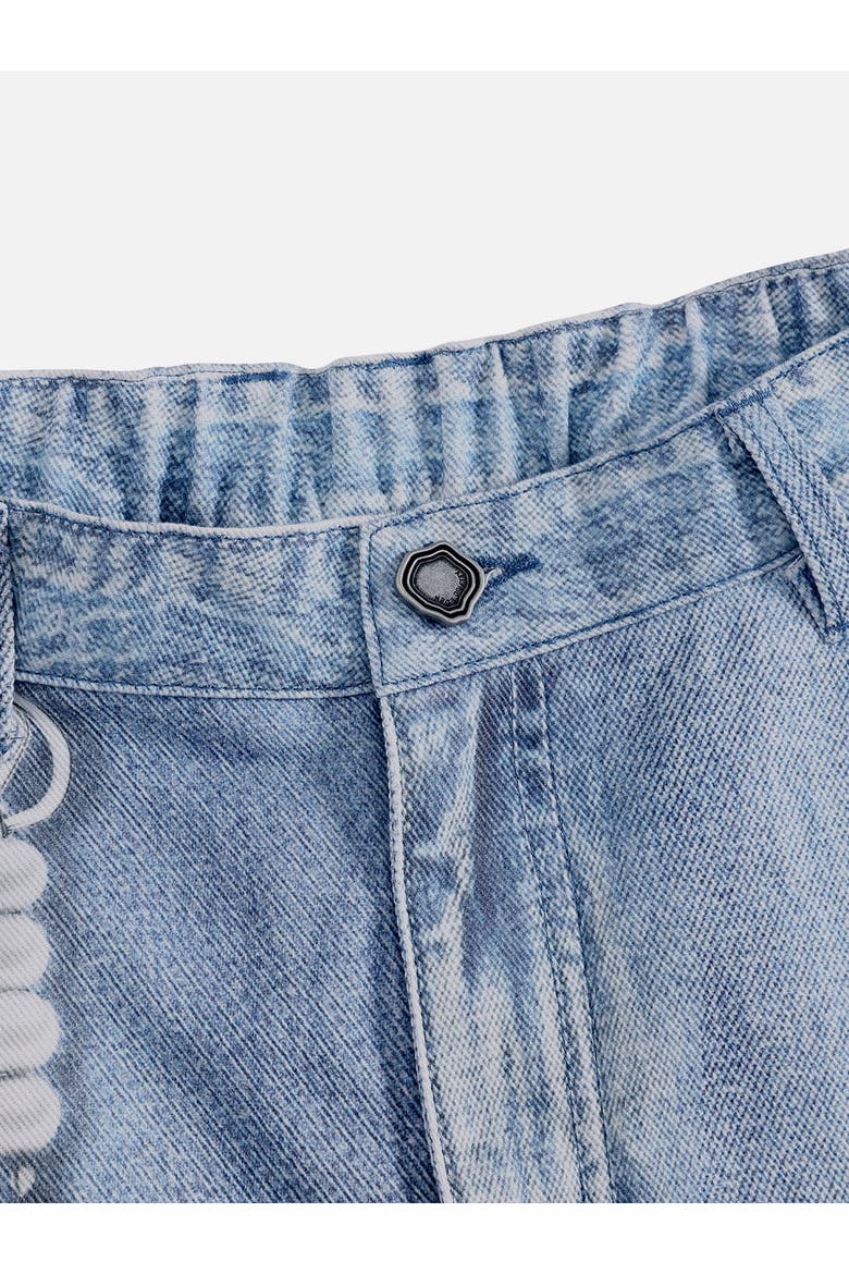 Plaid Panel Chain Jorts, Alternate, color, Blue