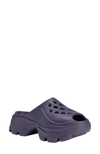 Adidas By Stella Mccartney Peep Toe Clog In Purple
