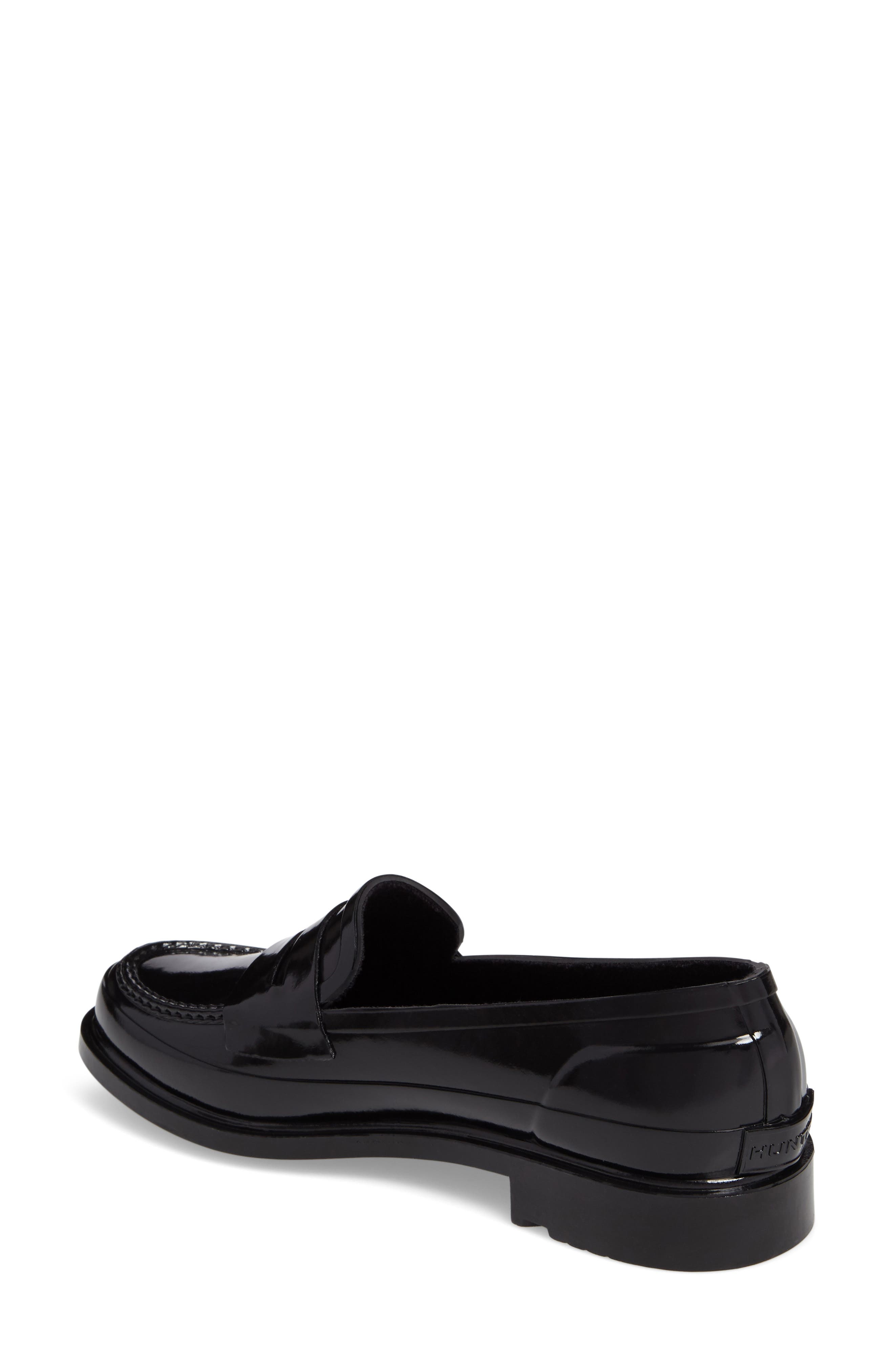 Original Waterproof Rubber Penny Loafer, Alternate, color, BLACK
