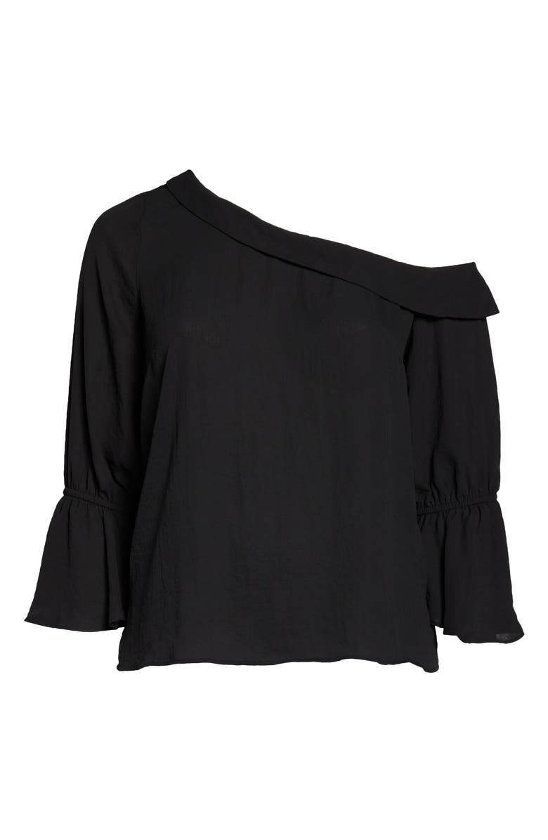 Vince Camuto Bell Sleeve One-Shoulder Blouse, Alternate, color,