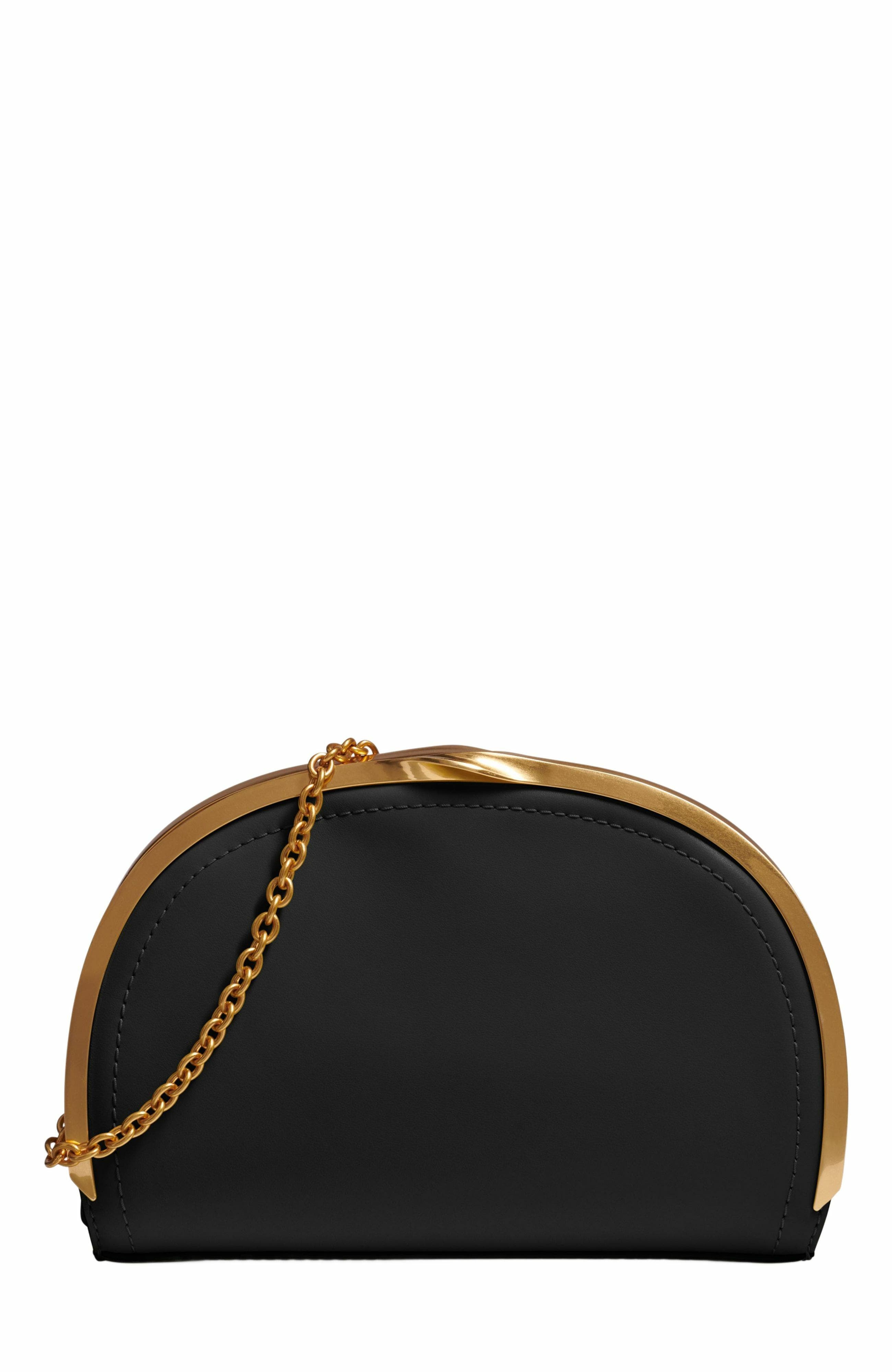 Donna Karan New York Lawrence Clutch, Main, color, Black/Gold