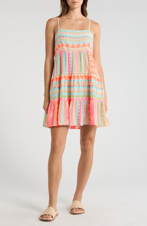 Tiered Cotton Cover-Up Dress