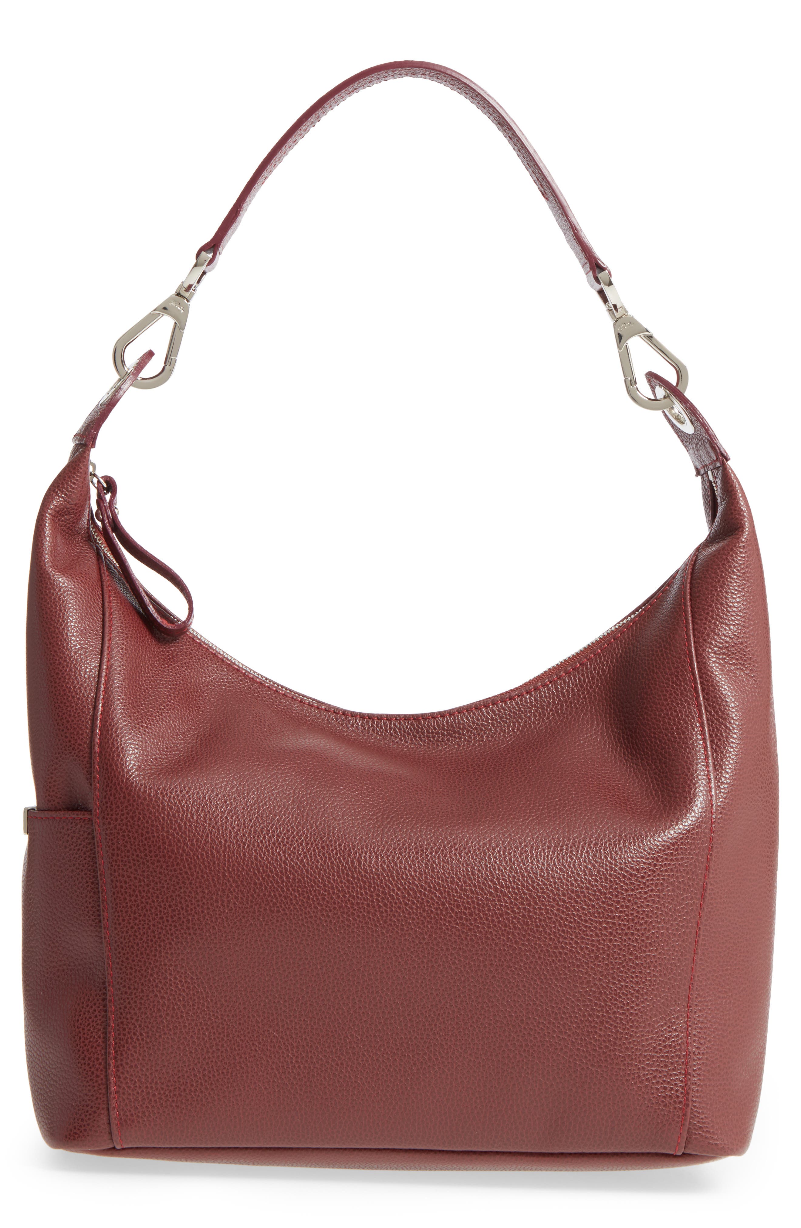 Longchamp 'Le Foulonne' Leather Hobo Bag, Main, color, 