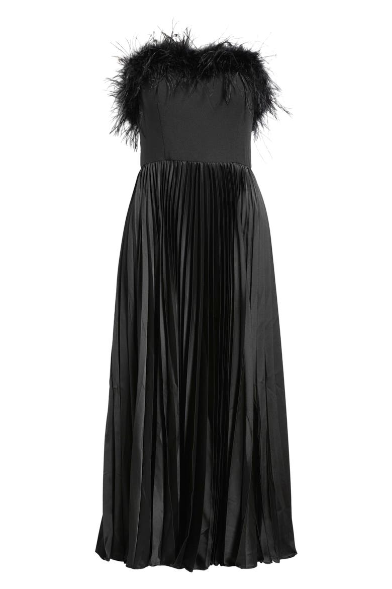 Tierra Strapless Maxi Dress, Alternate, color, BLACK