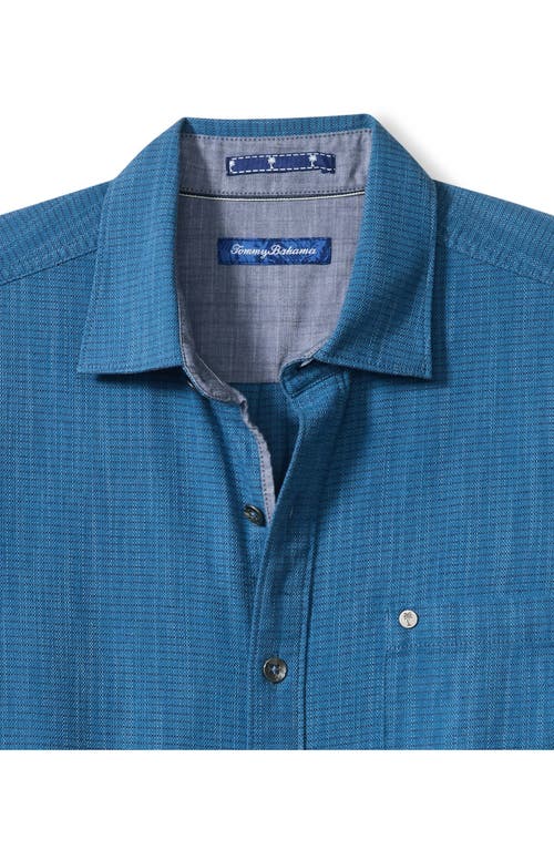 Tommy Bahama Dorado Stretch Cotton Button-up Shirt In Blue