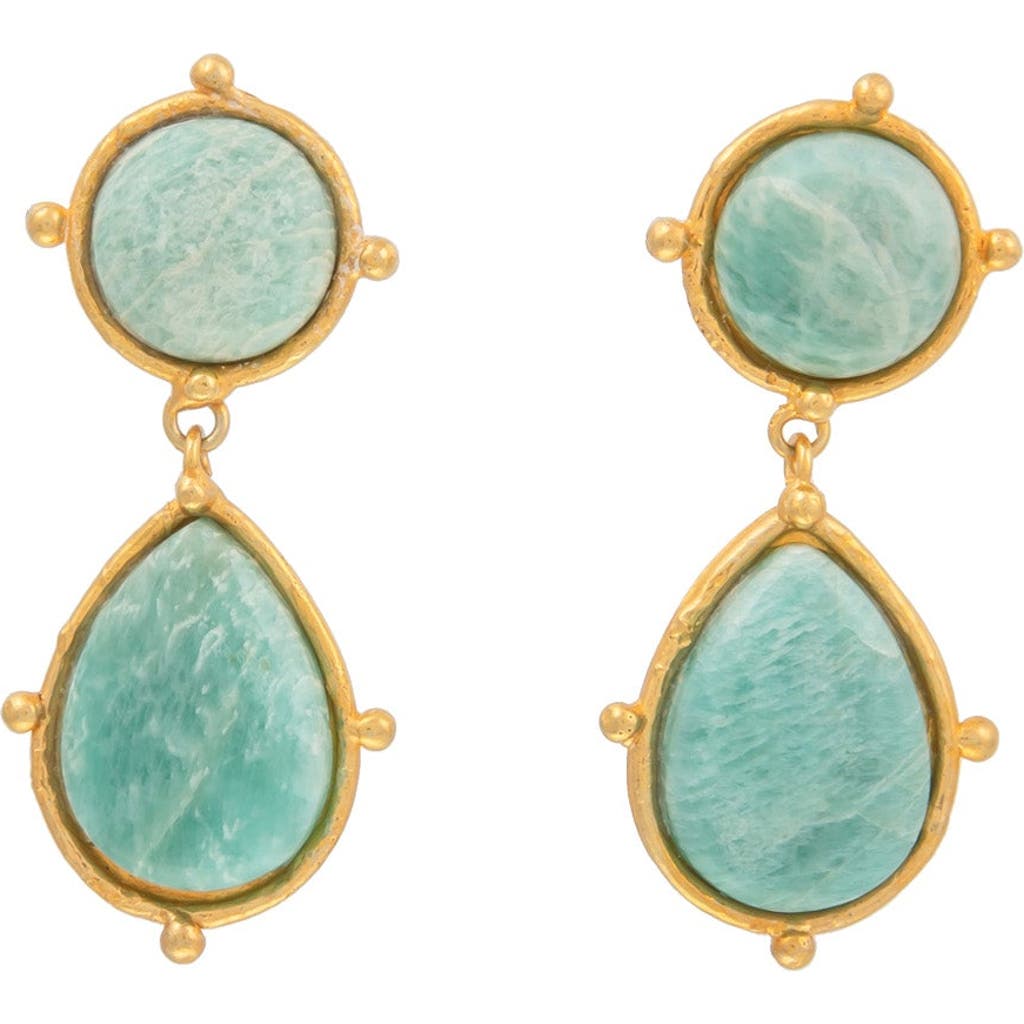 SYLVIA TOLEDANO 2 Pierres Dots Earrings in Amazonite  product