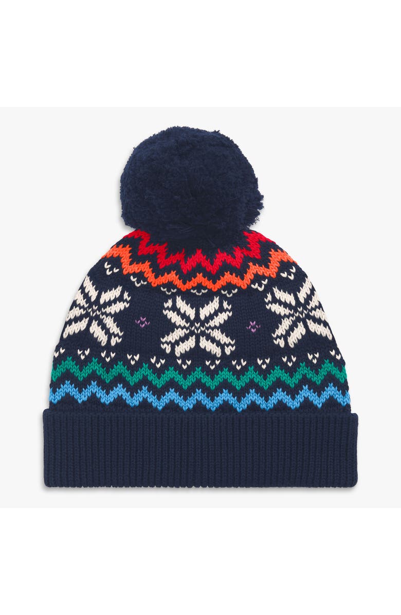 Primary Kids Rainbow Snowflake Fair Isle Beanie, Main, color, Navy Snowflake Fair Isle