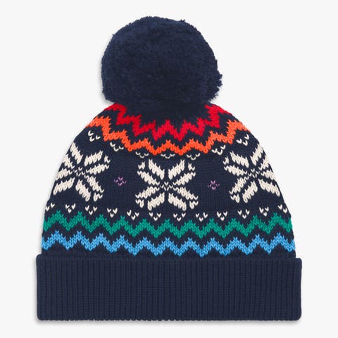 Kids Rainbow Snowflake Fair Isle Beanie (Little Kid, Big Kid)