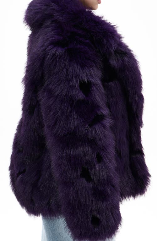 Azalea Wang Nagano Faux Fur Coat In Purple