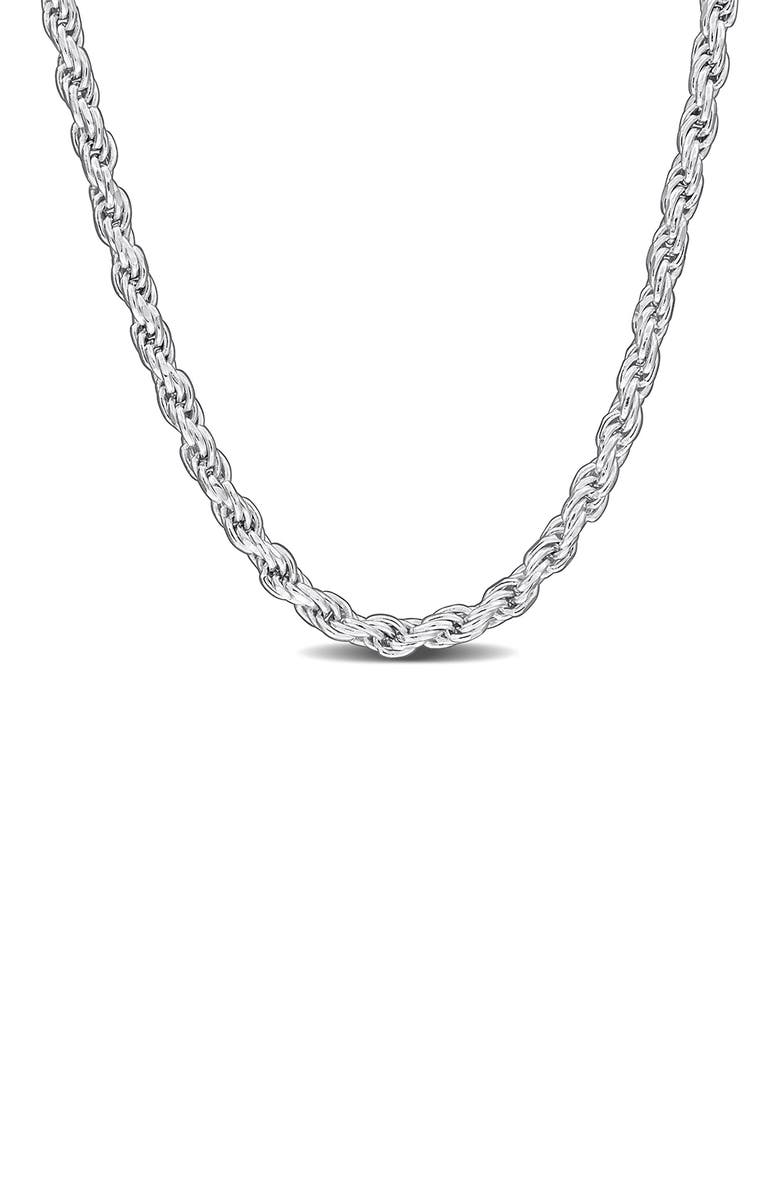 DELMAR Sterling Silver Rolo Chain Necklace - 1.8mm, Main, color, Silver