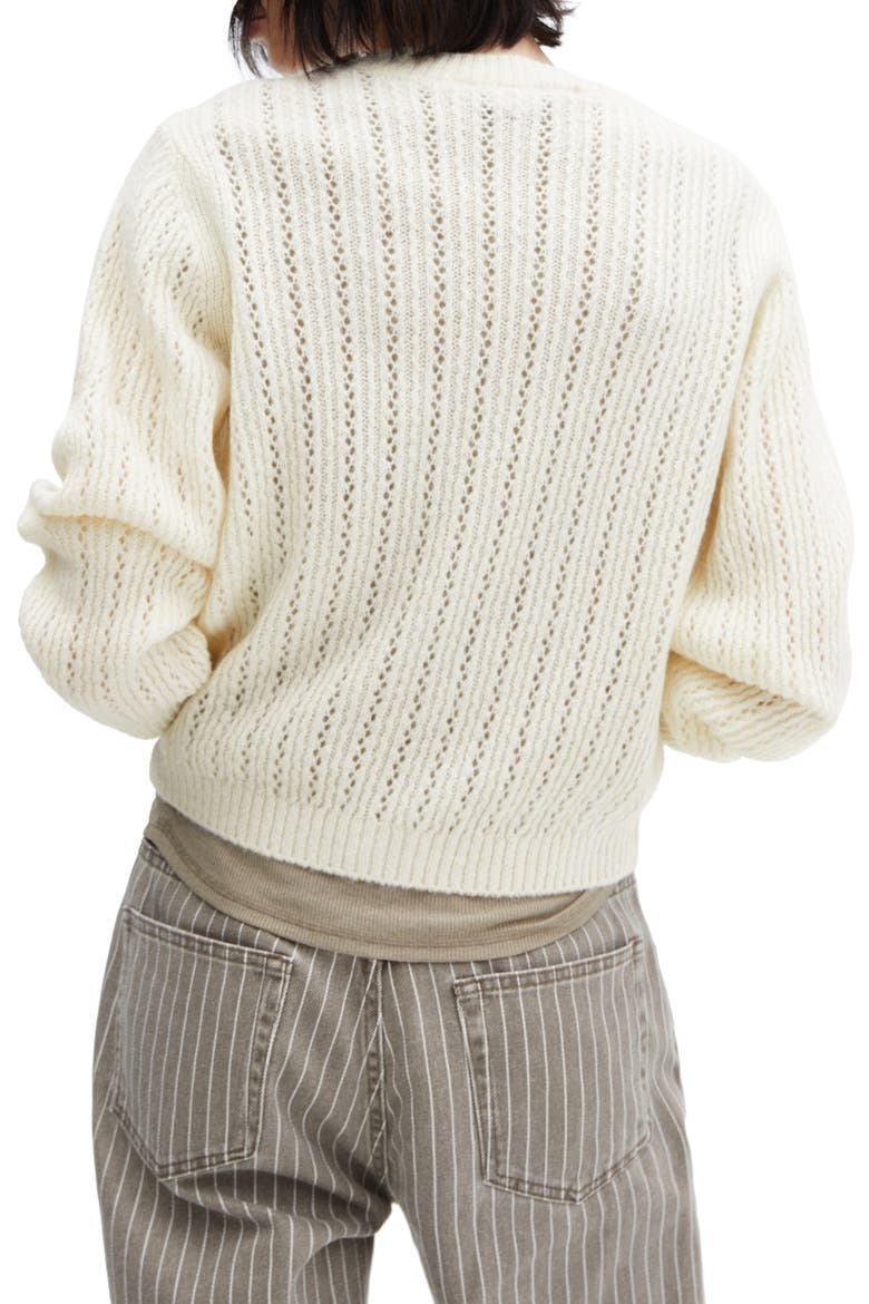 Openwork Sweater, Alternate, color, OFF WHITE