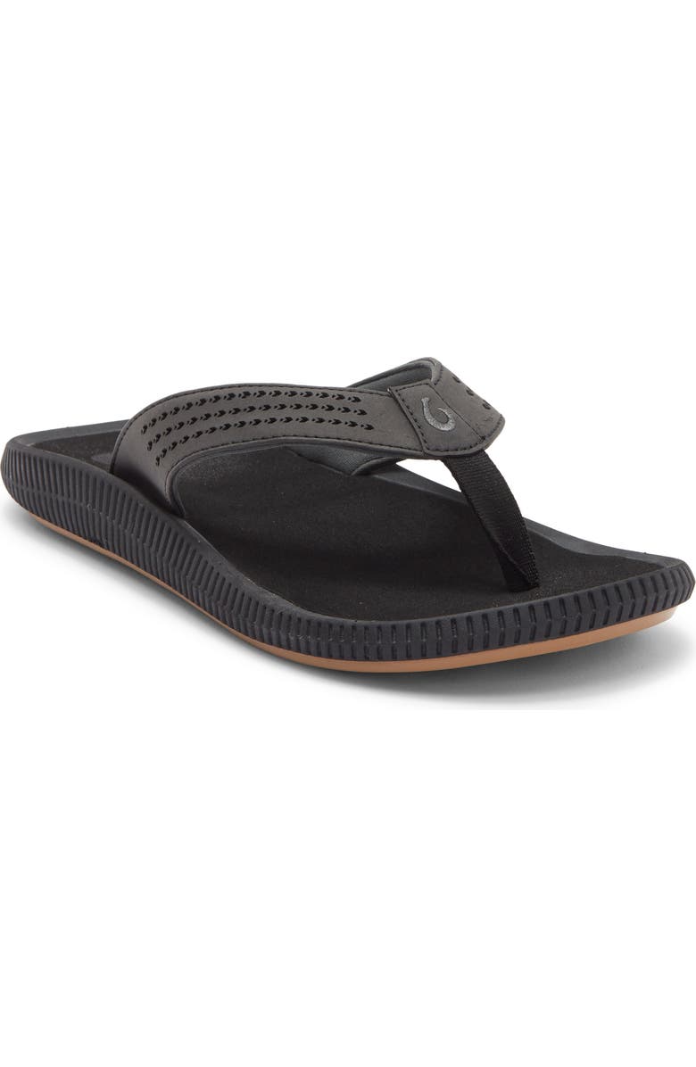 OluKai Ulele Flip Flop, Main, color, Lava Rock / Lava Rock