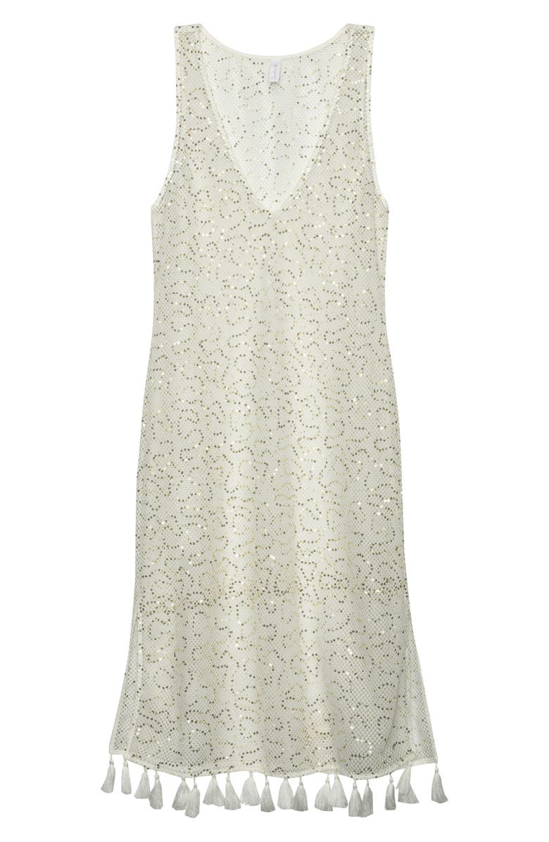 Sunshine 79 Shine Open Stitch Cover-Up Dress, Alternate, color, White