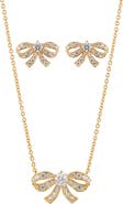 Nadri Bow Necklace & Earrings Set