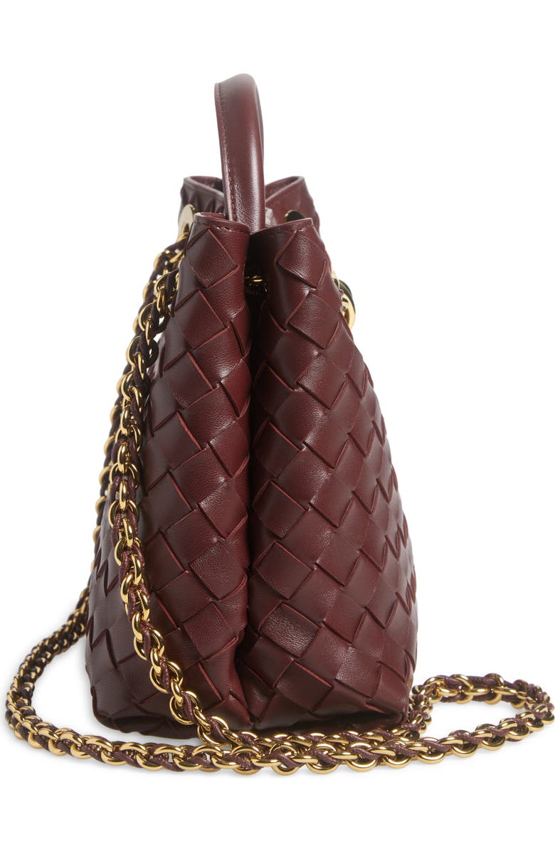 Bottega Veneta Small Andiamo Chain Leather Shoulder Bag, Alternate, color, 2129 Madder Brown-M B