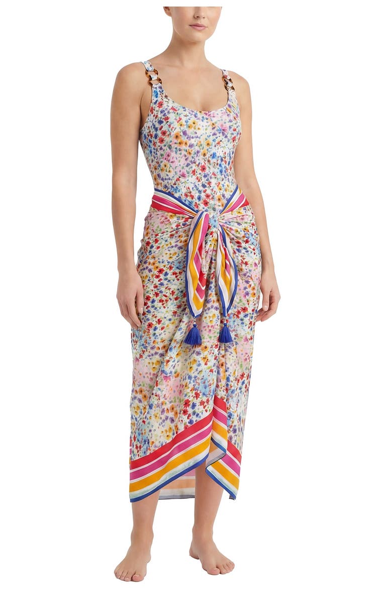 Change of Scenery Chloe Tank Ring Trim One-Piece Swimsuit, Alternate, color, Wildflower Patch