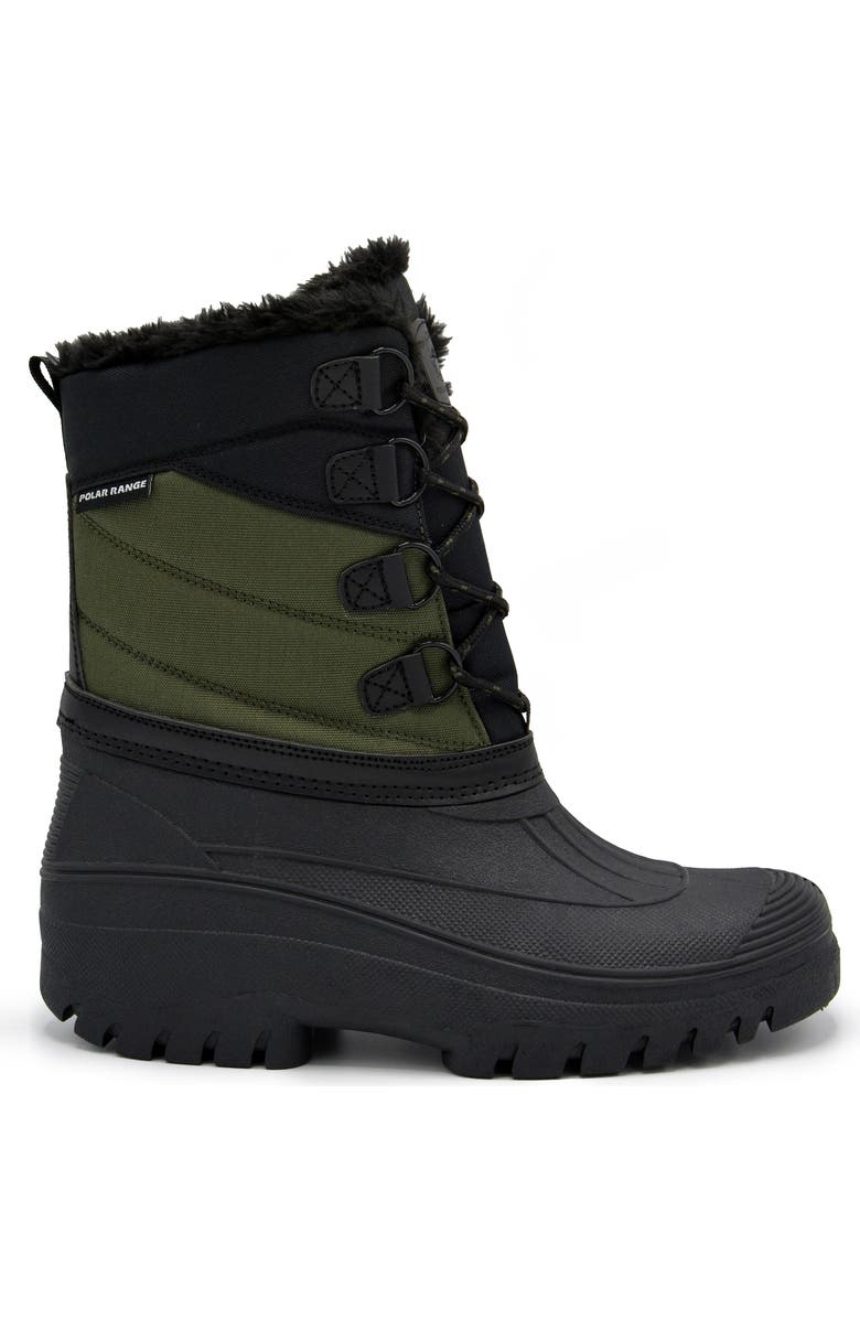 POLAR RANGE Decker Faux Fur Lined Snow Boot, Alternate, color, Olive