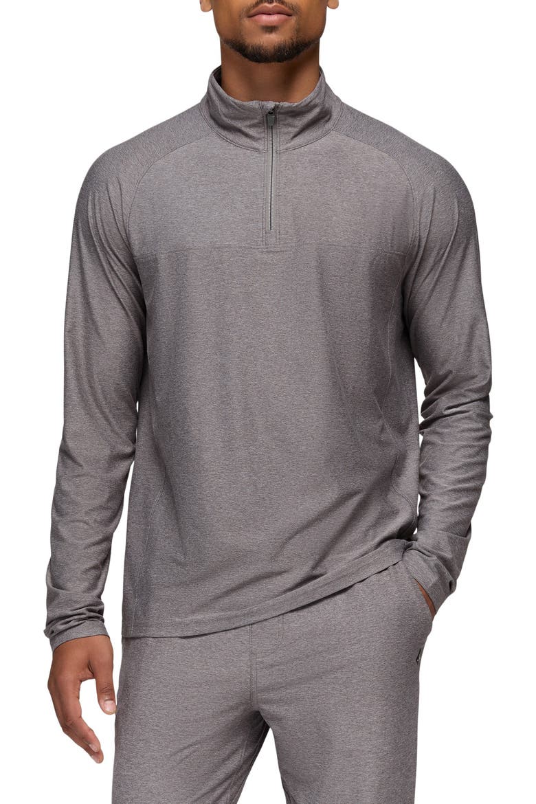 Altitude Tracker Performance Quarter Zip, Main, color, MEDIUM HEATHER GREY