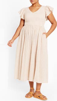 City Chic Charley Smocked Sundress