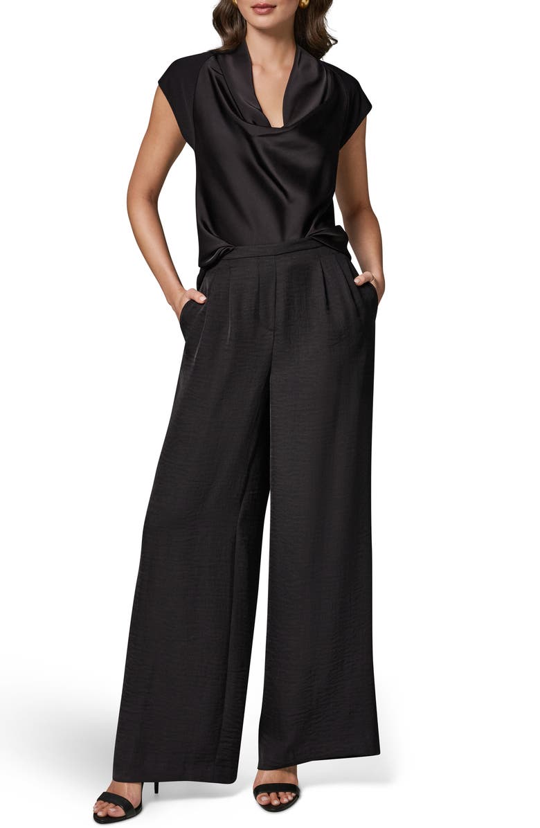 Donna Karan New York Pleat Front Wide Leg Pants, Alternate, color, 
