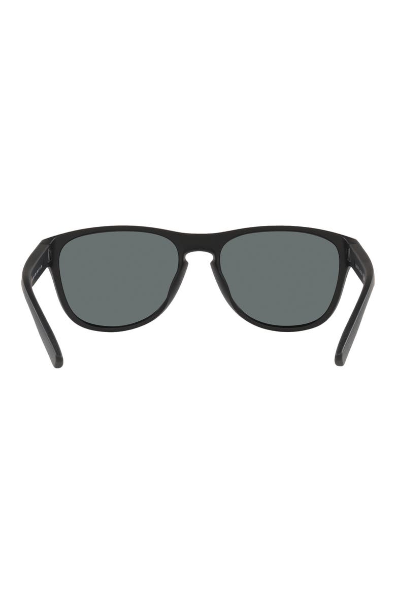 56mm Polarized Pillow Sunglasses, Alternate, color, MATTE BLACK / POLAR DARK GREY