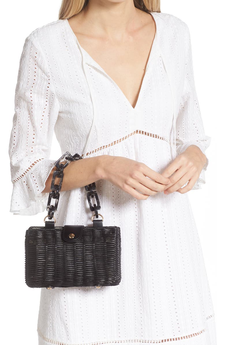 BTB Los Angeles Page Wicker Clutch, Alternate, color,