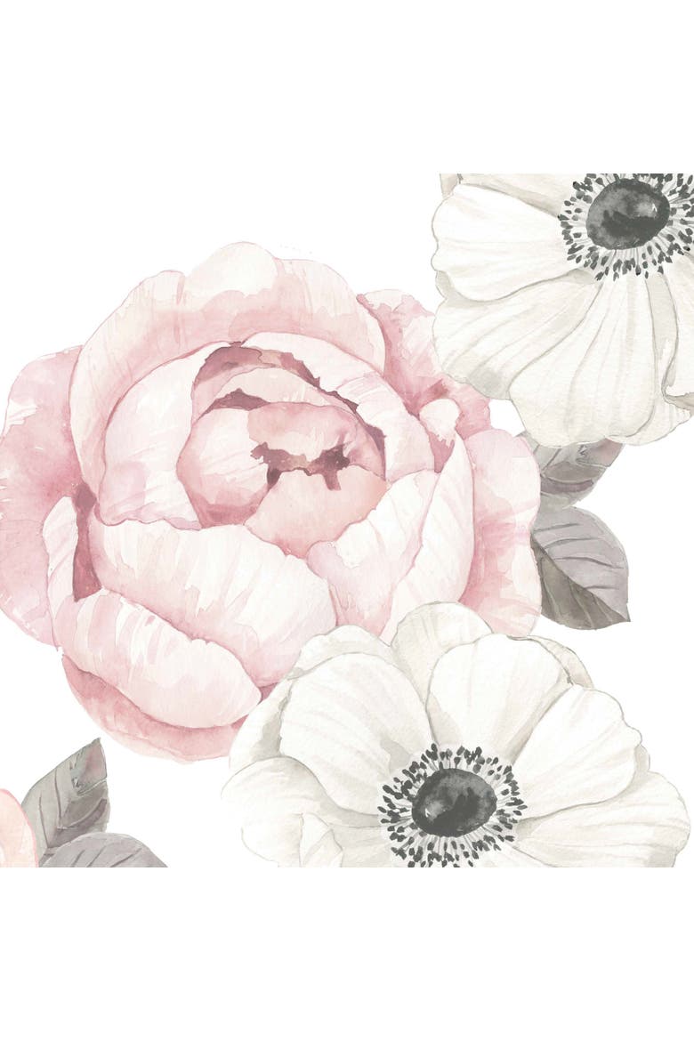 Floral Garden Watercolor Cotton Baby Fitted Crib Sheet, Alternate, color, Pink