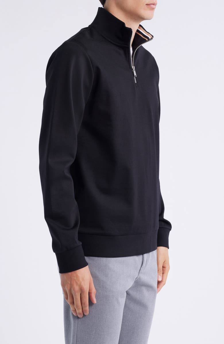 BOSS Stimmann Half Zip Top, Alternate, color, Black