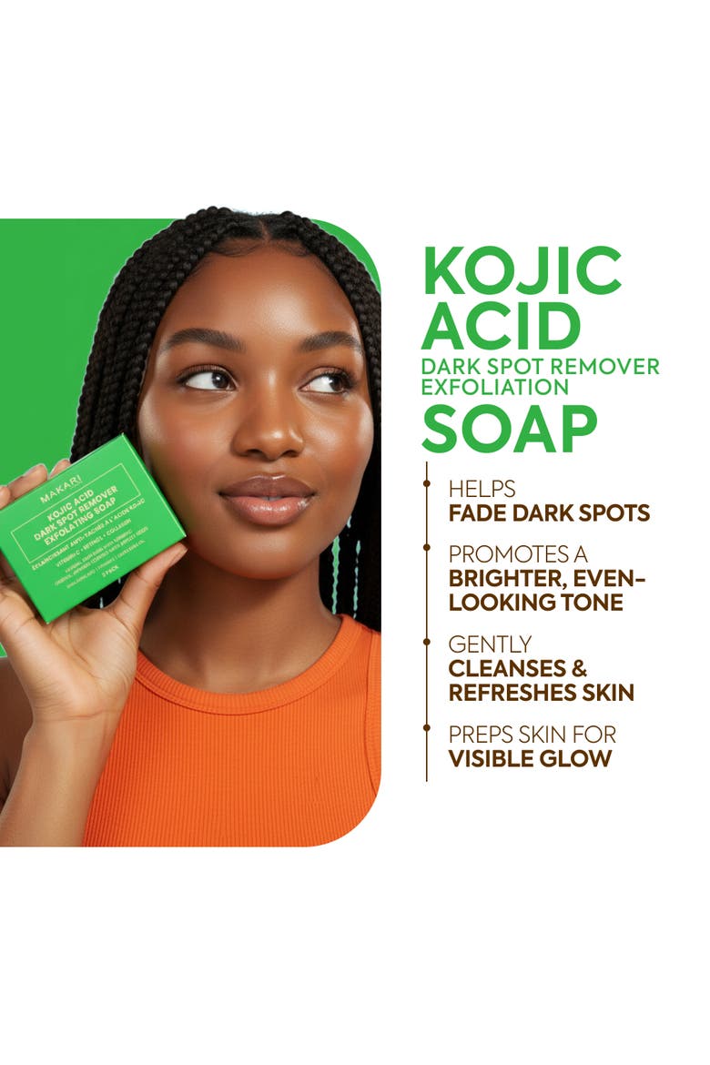 Kojic Acid Dark Spot Remover Soap Bars - 2 Pack, Alternate, color, None