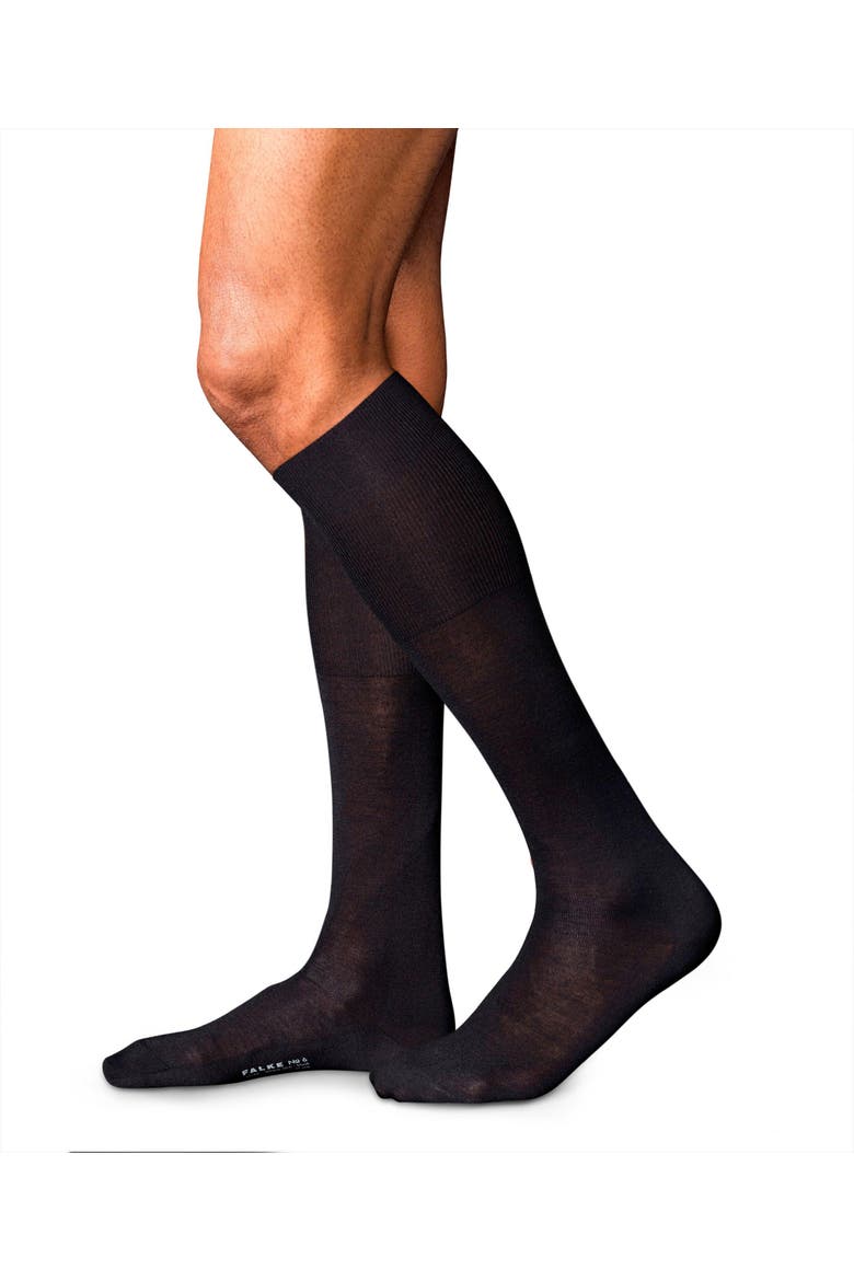 No. 6 Merino Wool Silk Luxury Dress Socks, Alternate, color, Black