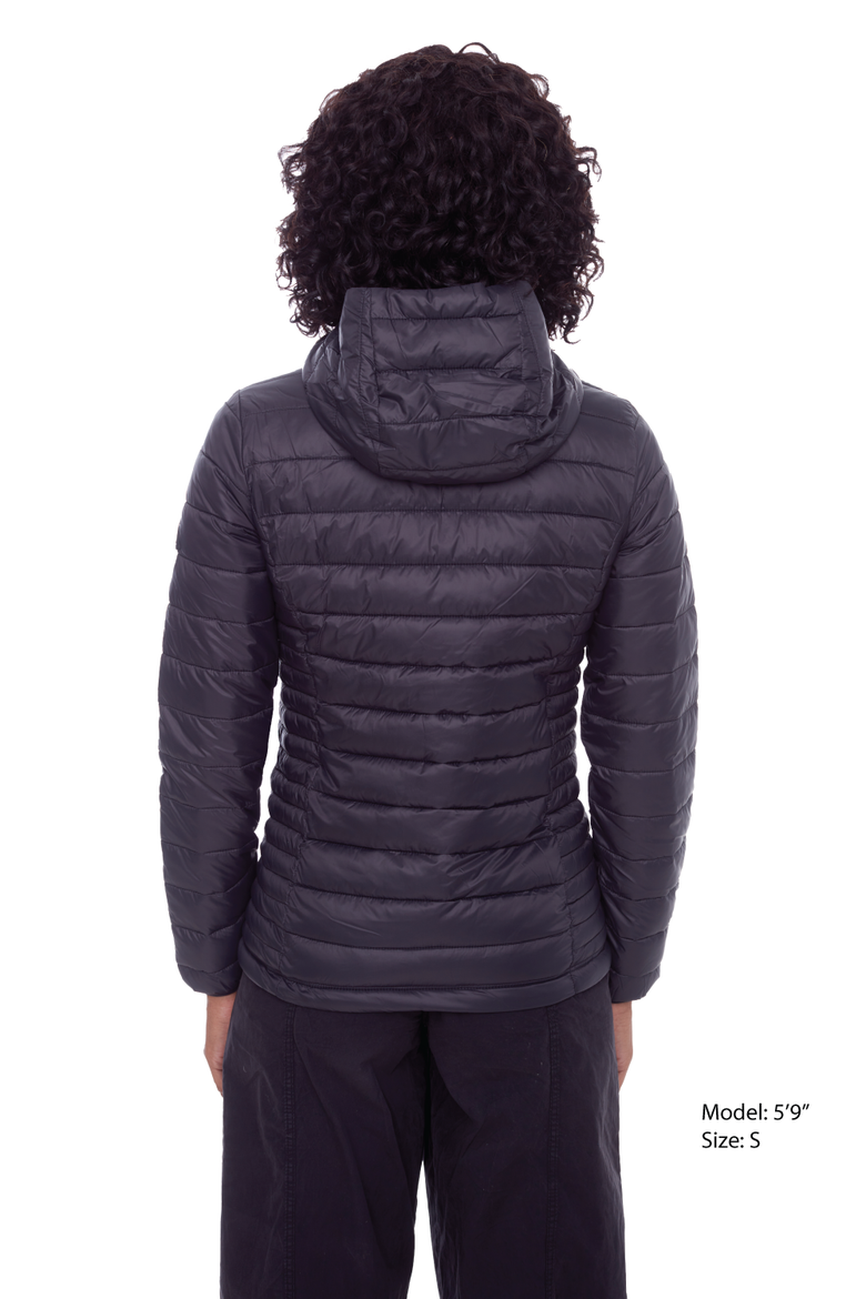 YOHO LADIES - Vegan Down Lightweight Packable Puffer Jacket & Bag, Alternate, color, BLACK