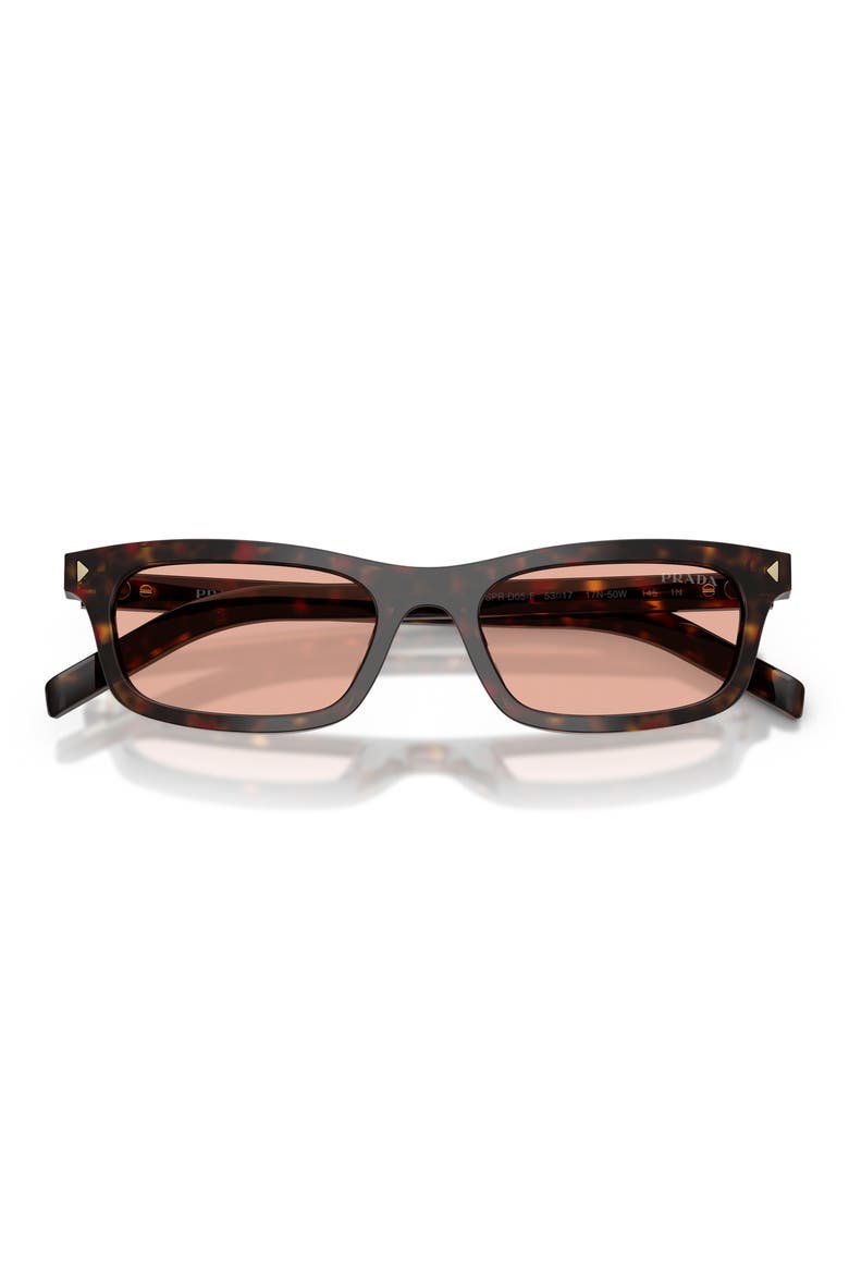 53mm Pillow Sunglasses, Alternate, color, ROOT TORTOISE / PINK