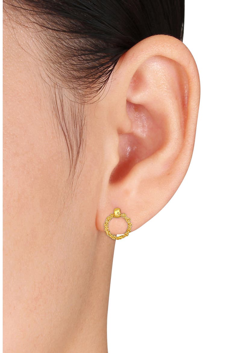 Curb Link Chain Drop Earrings, Alternate, color, GOLD