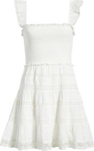 LoveShackFancy Colbera Lace Ruffle Minidress