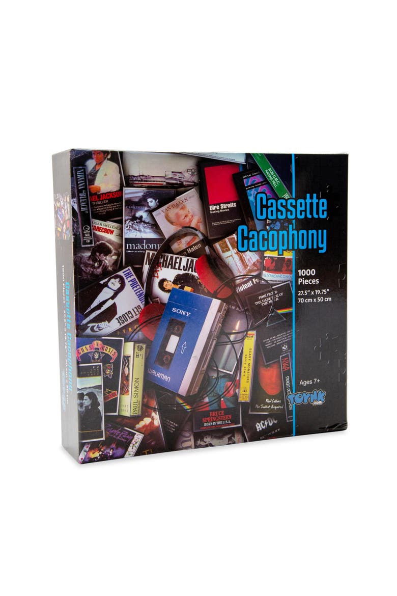 80s Cassette Music Hits 1000-Piece Jigsaw Puzzle | Toynk Exclusive, Main, color, Multi-Color