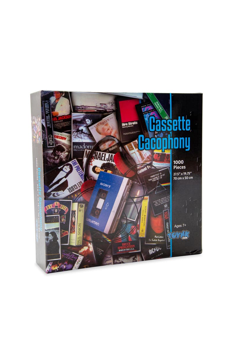 Toynk 80s Cassette Music Hits 1000-Piece Jigsaw Puzzle | Toynk Exclusive, Main, color, Multi-Color